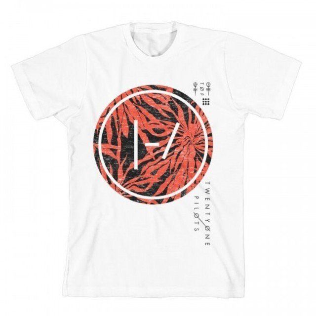 Palm Knock Dot Slim Fit White T-shirt