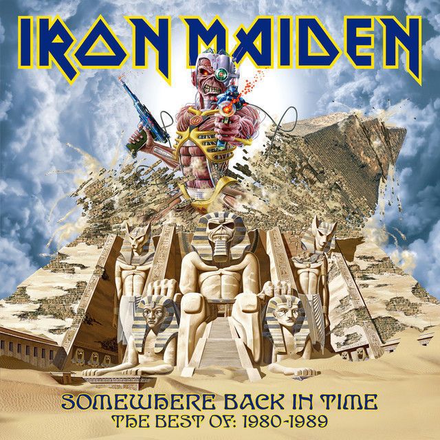 希少　80's アイアン・メイデン　ペーパージャケット　ブラック アイアン・メイデン / Iron Maiden「時空の覇者 / Somewhere Back In
